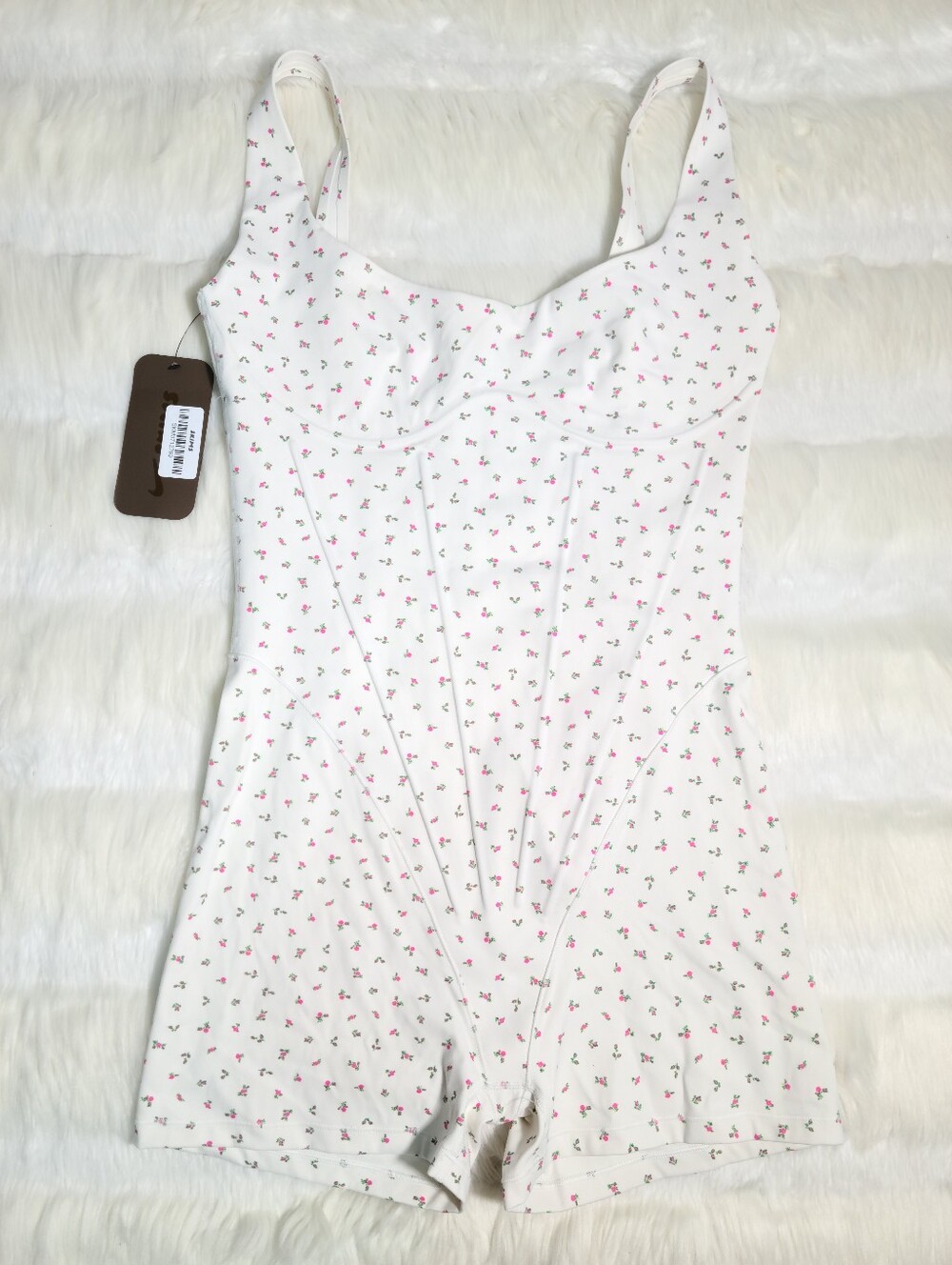 Nike SKIMS Matte Printed Corset 3in Bodysuit Ditsy Floral Print Women Medium NEW